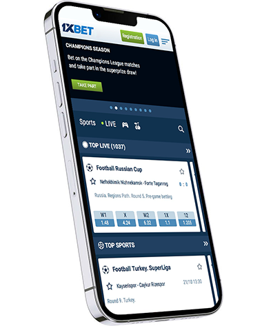 1xBet app para iOS