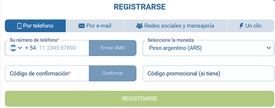 Cómo registrarse por teléfono en 1xBet Inscripción por teléfono